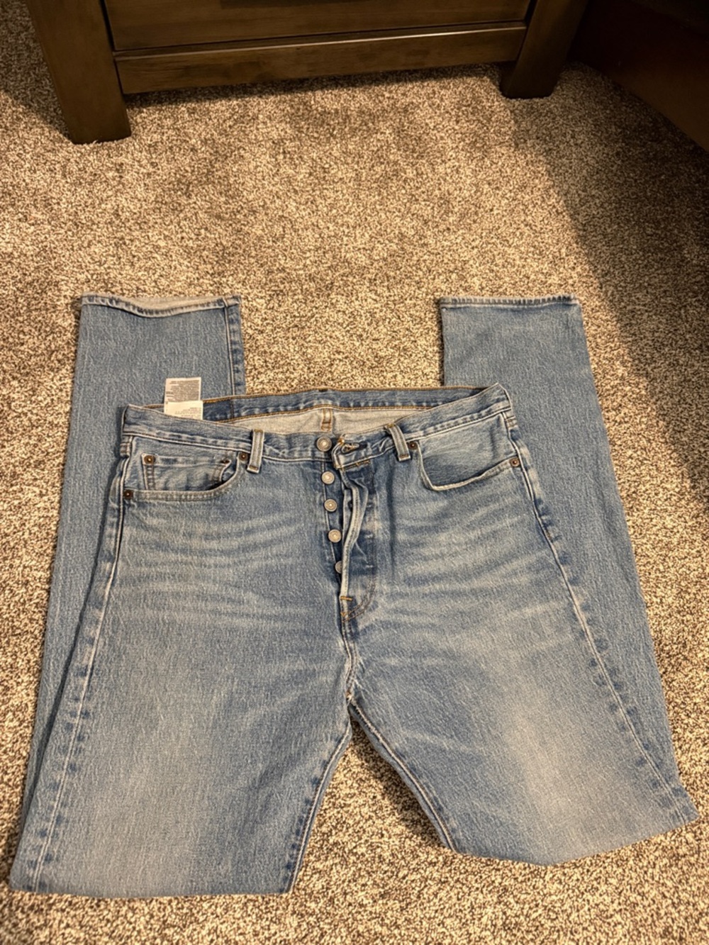 Men’s Levi's Light Blue Straight Men’s Jeans with Button-Fly